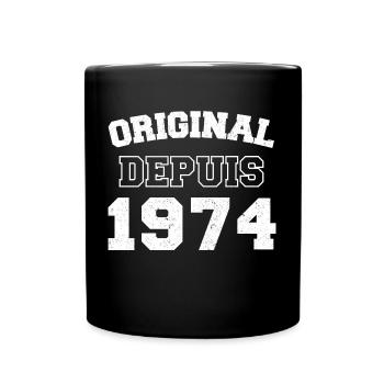 Original depuis 1974 cadeau anniversaire vintage - Mug uni - noir - Devant