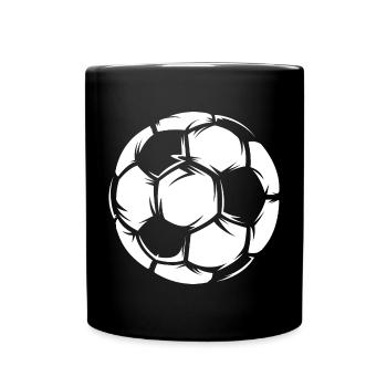 icon soccer ball logo illustration graphic icon - Full Colour Mug - black - Front