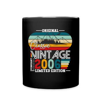 18e anniversaire Classique Février Millésime 2006 - Mug uni - noir - Devant