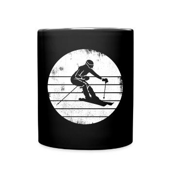 Skier - Full Colour Mug - black - Front
