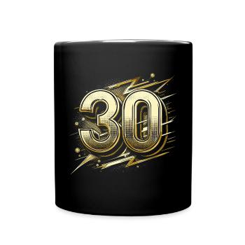 30 ans or Pop Art 30e cadeau d’anniversaire - Mug uni - noir - Devant