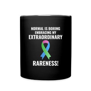 Rare Disease Awareness Embrace Extraordinary - Full Colour Mug - black - Front