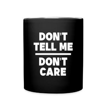 Quoi qu’il en soit, je m’en fous - Mug uni - noir - Devant
