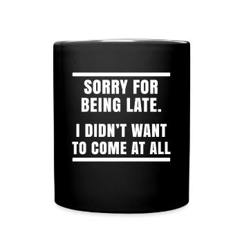 Je ne me soucie pas des dictons drôles - Mug uni - noir - Devant