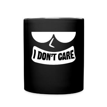 Peu importe, je me fiche de l’affirmation - Mug uni - noir - Devant