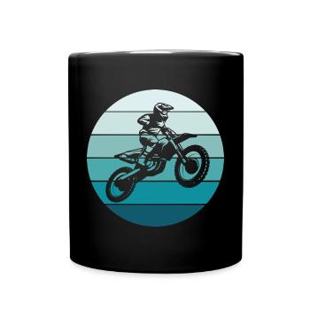Motocross Dirt Bike Rider Moto Supercross MX - Mug uni - noir - Devant