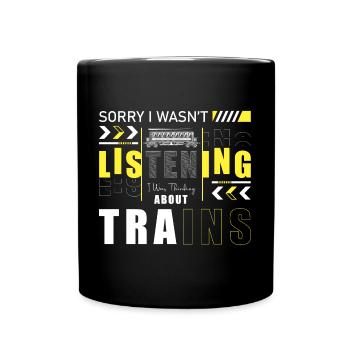 Railway Trains Train Guiding Passion - Full Colour Mug - black - Front