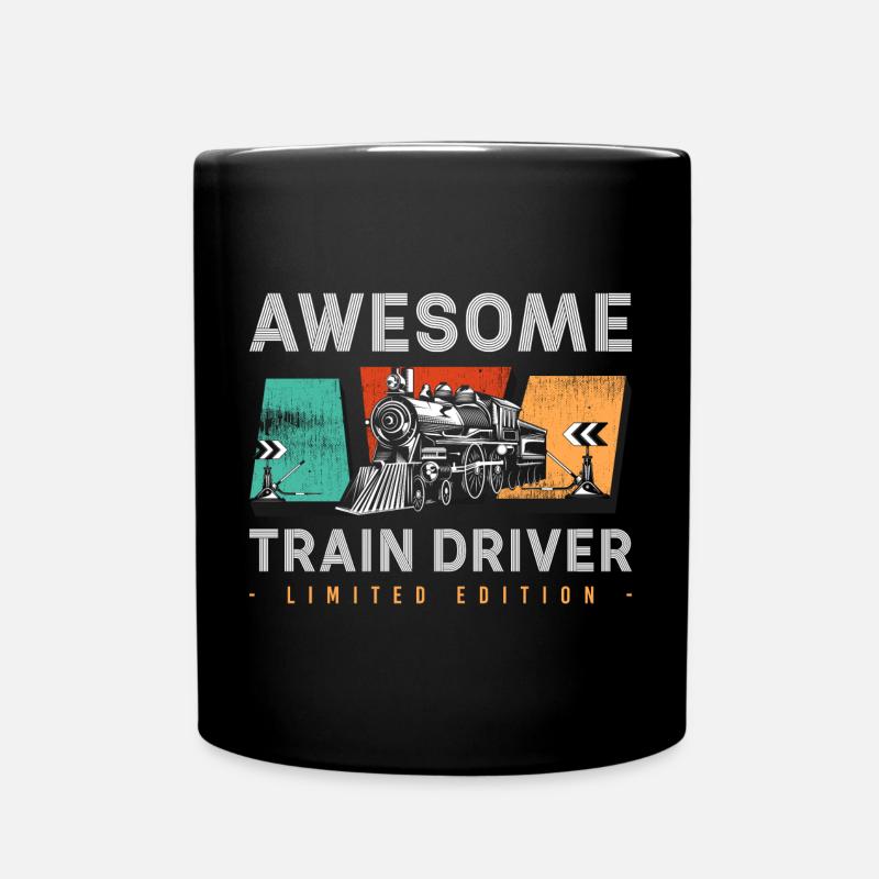 Conducteur de train Poste d’occupation des cheminots - Mug uni - noir