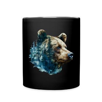 Bär - Tasse einfarbig - Schwarz - Vorne