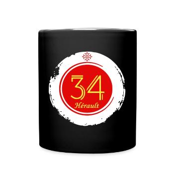 Hérault - Tasse einfarbig - Schwarz - Vorne