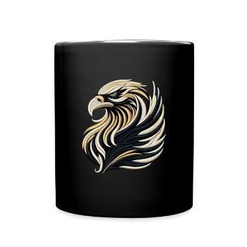 Majestic Embroidered Eagle - Full Colour Mug - black - Front