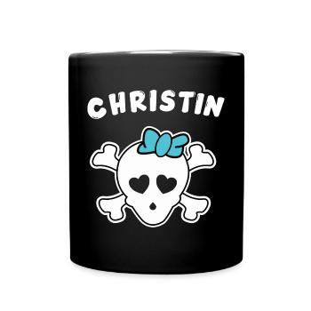 Pirate Christin Design for Girls and Women - Full Colour Mug - black - Front