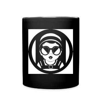 Funny Toddler Wearing Sunglasses Cool Baby - Full Colour Mug - black - Front