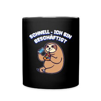 I don't care Statement Relax Attitude - Full Colour Mug - black - Front