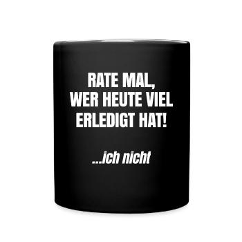 I don't care about funny statement - Full Colour Mug - black - Front