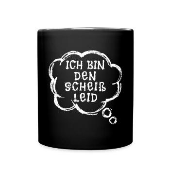 Haltung Statement Ist Mir Egal Gleichgültig - Tasse einfarbig - Schwarz - Vorne