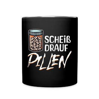 Haltung Gleichgültig Statement Egal Ist Mir Egal - Tasse einfarbig - Schwarz - Vorne