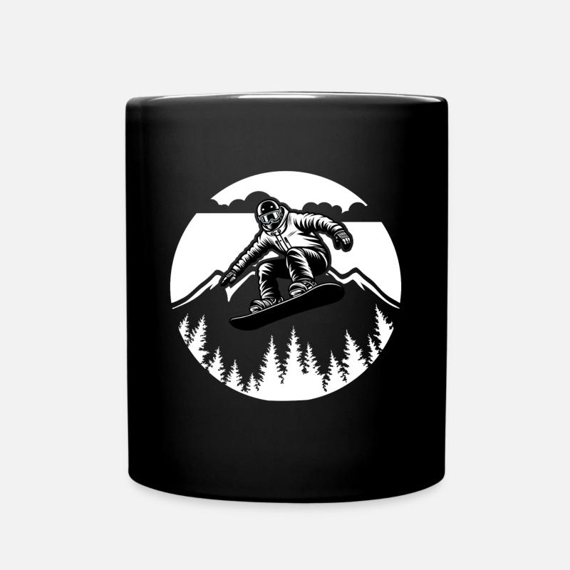 Next-Gen Snowboard Design for Performance & Style - Full Colour Mug - black