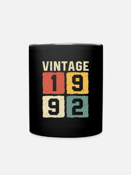 Vintage 1992 Geboren 1992 - Tasse einfarbig - Schwarz