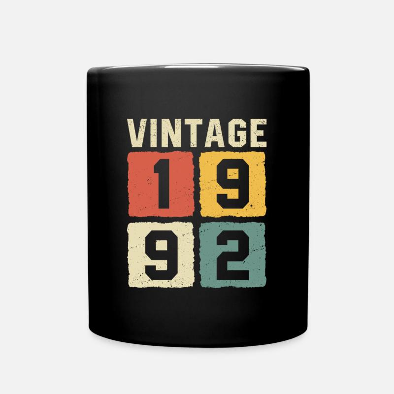 Vintage 1992 Geboren 1992 - Tasse einfarbig - Schwarz