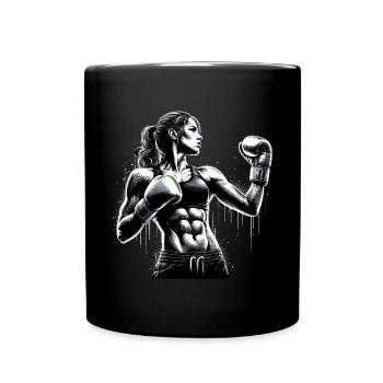 Boxer Strong Woman Boxing Women Boxing Gift - Full Colour Mug - black - Front
