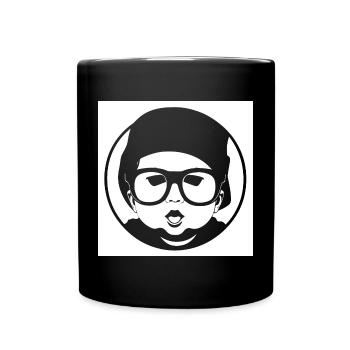Drôle Enfant En Bas Âge Portant Des Lunettes De Soleil Cool Bébé - Mug uni - noir - Devant