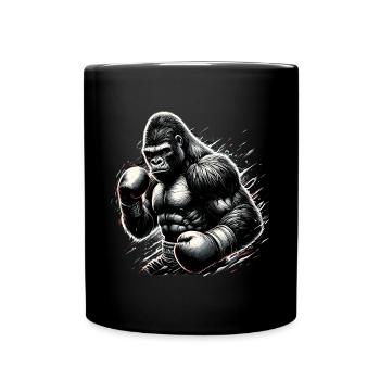 Gorilla Boxer Fighter Boxing Gift - Full Colour Mug - black - Front