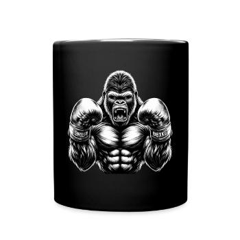 Gorilla Boxer Fighter Boxing Gift - Full Colour Mug - black - Front