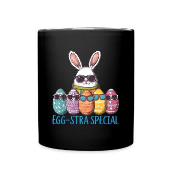 Oeufs de Pâques spéciaux Egg-stra - Mug uni - noir - Devant