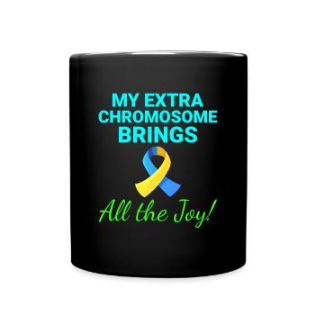 Down-Syndrom-Bewusstsein Joyful Extra Chromosom - Tasse einfarbig - Schwarz - Vorne