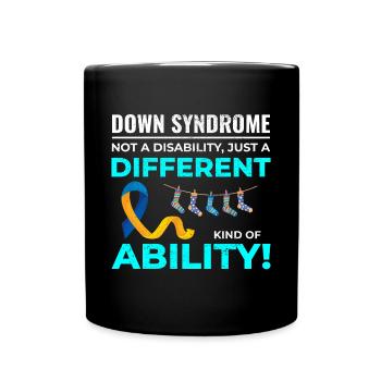 Down-Syndrom Bewusstsein Unterschiedliche Fähigkeit - Tasse einfarbig - Schwarz - Vorne