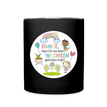 Thank you for growing – child-friendly design - Full Colour Mug - black - Front