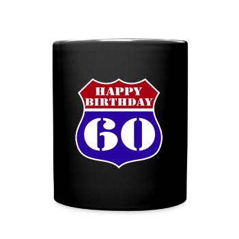 60e anniversaire , US Joyeux anniversaire 60 (25) - Mug uni - noir - Devant