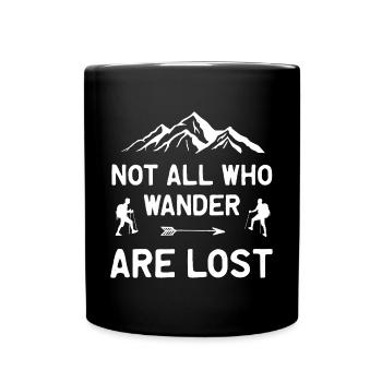 Not All Who Wander All Lost - Full Colour Mug - black - Front