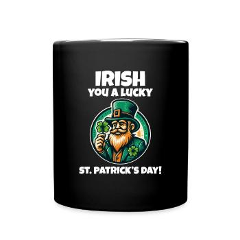 Get Lucky with Our Funny St. Patrick's Day - Full Colour Mug - black - Front