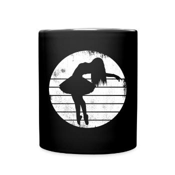 Ballettmädchen Skizze - Tasse einfarbig - Schwarz - Vorne