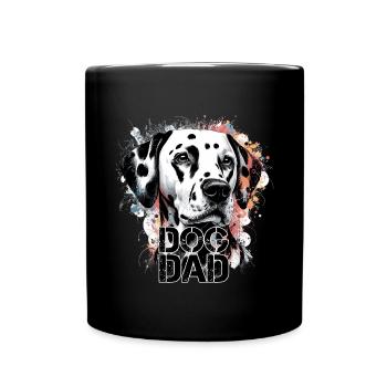 Dog Dad Dalmatiner Hunde Papa Geschenk - Tasse einfarbig - Schwarz - Vorne