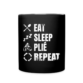 Manger Dormir Plié Répéter - Mug uni - noir - Devant