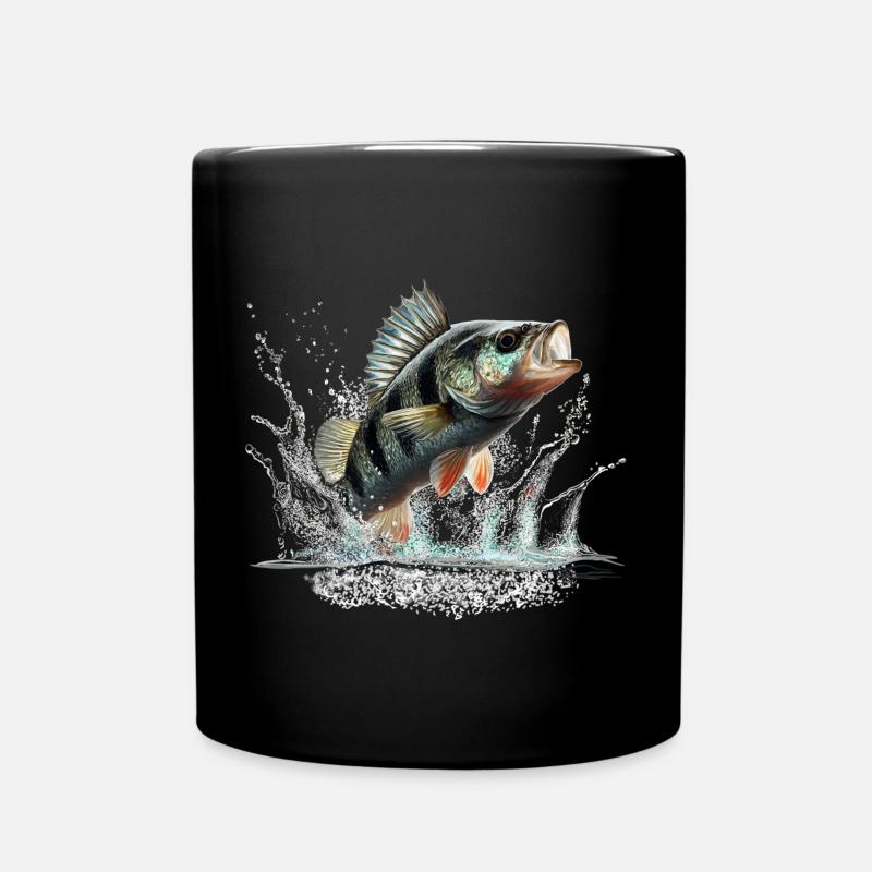 Barsch - Tasse einfarbig - Schwarz