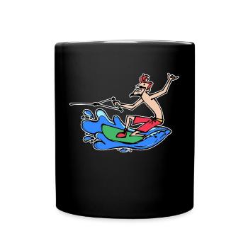 Wakesurf Sports nautiques Kitesurfer Surf Wakeboard - Mug uni - noir - Devant