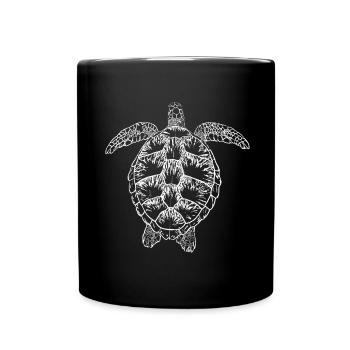 Tortue blanche2 - Mug uni - noir - Devant