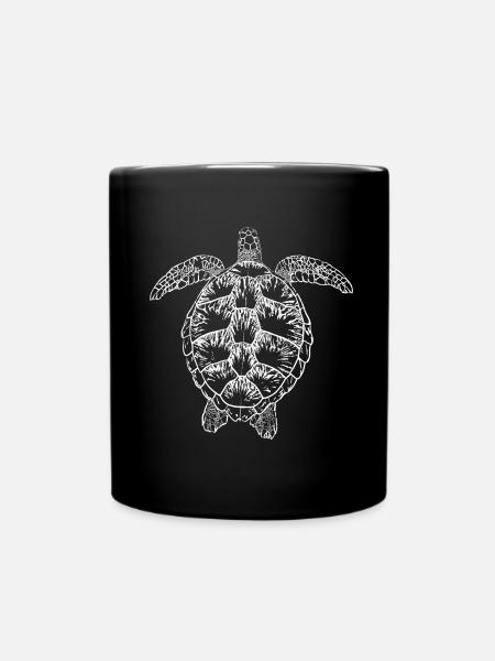 Tortue blanche2 - Mug uni - noir