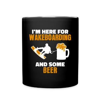 Déclaration sur les sports nautiques Wakeboard Kitesurfer Surf - Mug uni - noir - Devant