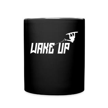 Wassersport Wakeboard Surfing Stunt Spruch Welle - Tasse einfarbig - Schwarz - Vorne