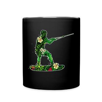 Surfing, Water Sports, Wakeboard, Surfboard, Water Skiing - Full Colour Mug - black - Front