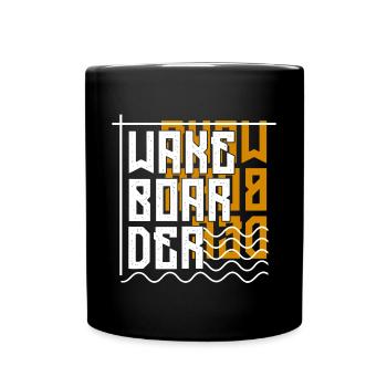 Wakeboard, Kitesurfer, Vague, Surf, Surf - Mug uni - noir - Devant