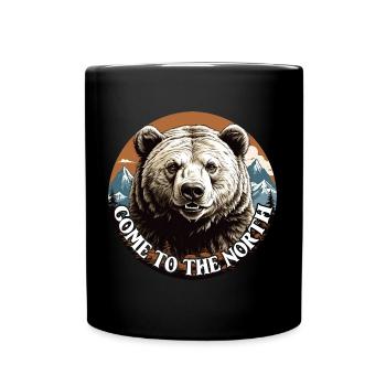 Portrait d’ours : Grizzli, ours brun, ours Kodiak - Mug uni - noir - Devant