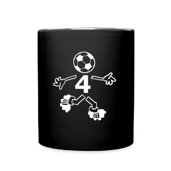 Der Vierer - Tasse einfarbig - Schwarz - Vorne