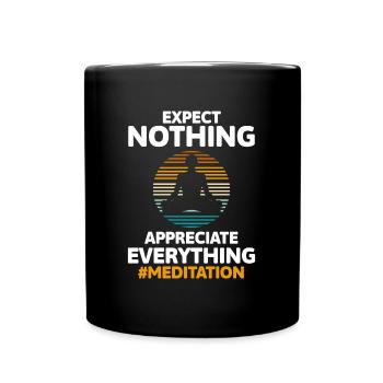 Yoga Buddhism Namaste Consciousness - Full Colour Mug - black - Front