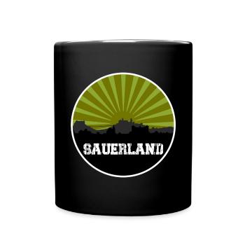 Sauerland Retro Skyline - Mug uni - noir - Devant